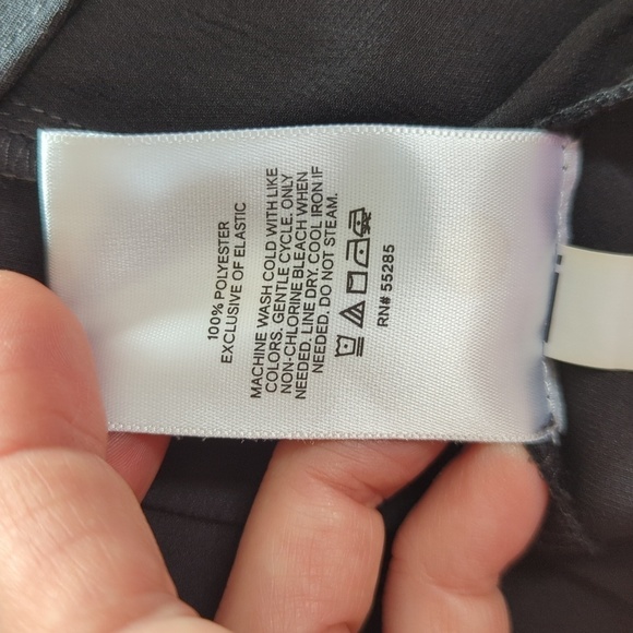 Express Tie Shoulder Ruffle Hem Fit and Flare Mini Dress in Pitch Black Size M - Picture 11 of 13